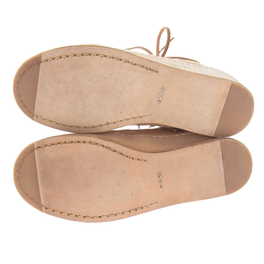 Hender Scheme エンダースキーマ mip-01 manual industrial products 01 レザー ハイカット スニーカー ベージュ系 実寸サイズ約26cm【中古】