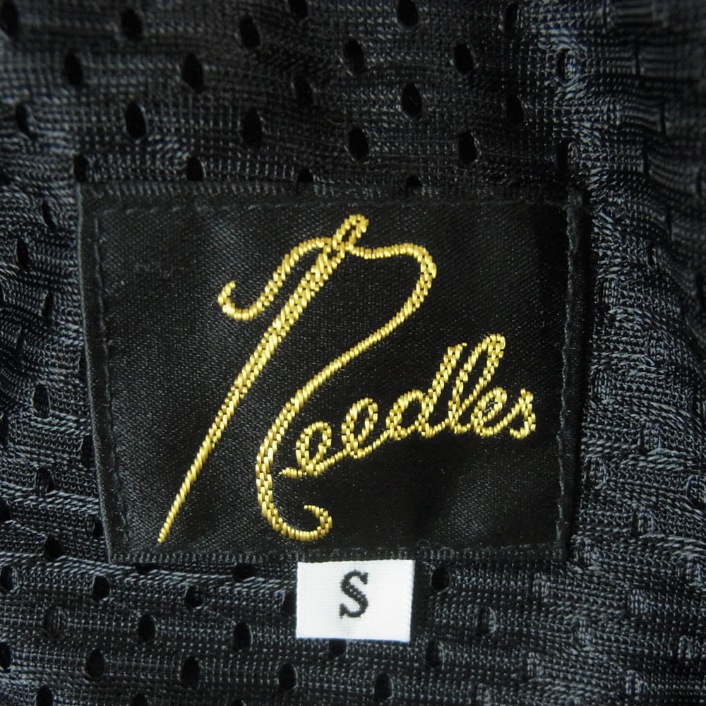 Needles ニードルス 23AW NS246 TRACK PANTS POLY SMOOTH パピヨン刺繍 サイドライン トラック パンツ ジャージ ネイビー系 パープル系 S【中古】