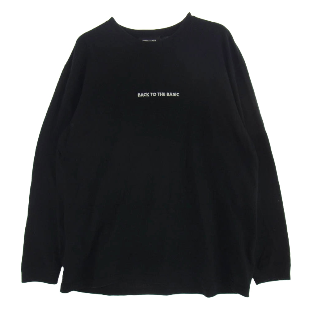 WIND AND SEA ウィンダンシー WDS-CS-249 BACK TO THE BASIC ロゴ 長袖 Tシャツ ブラック系 XL【中古】