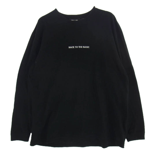 WIND AND SEA ウィンダンシー WDS-CS-249 BACK TO THE BASIC ロゴ 長袖 Tシャツ ブラック系 XL【中古】