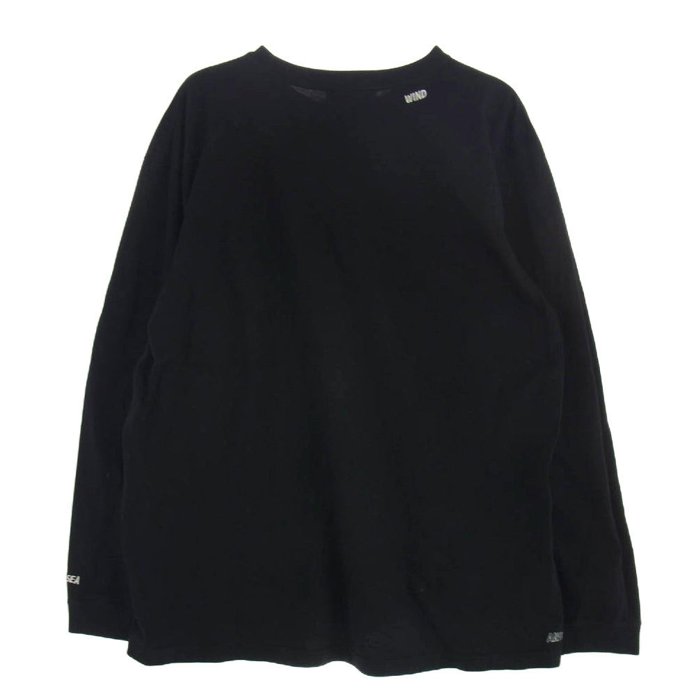 WIND AND SEA ウィンダンシー WDS-CS-249 BACK TO THE BASIC ロゴ 長袖 Tシャツ ブラック系 XL【中古】