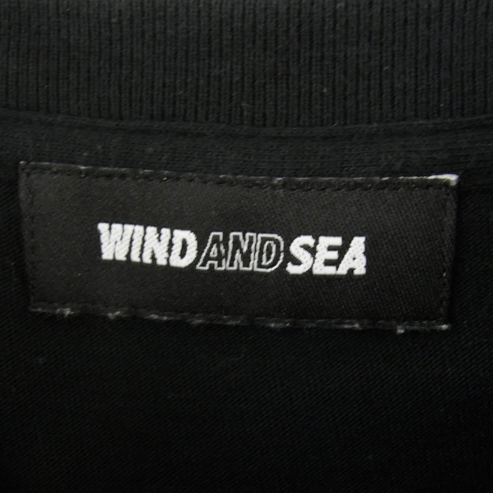 WIND AND SEA ウィンダンシー WDS-CS-249 BACK TO THE BASIC ロゴ 長袖 Tシャツ ブラック系 XL【中古】