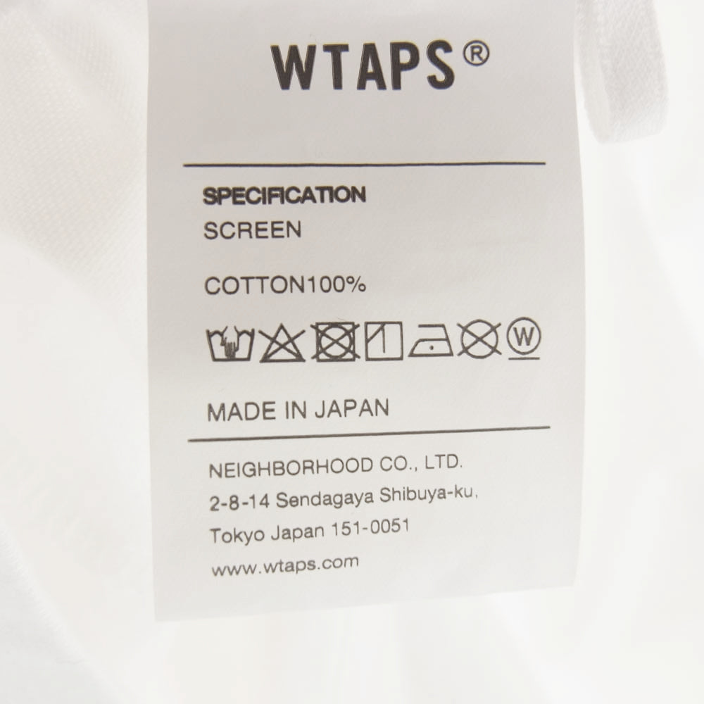 WTAPS ダブルタップス 211PCDT-ST02S LLW SS TEE ロゴ 半袖 Tシャツ ホワイト系 03【中古】