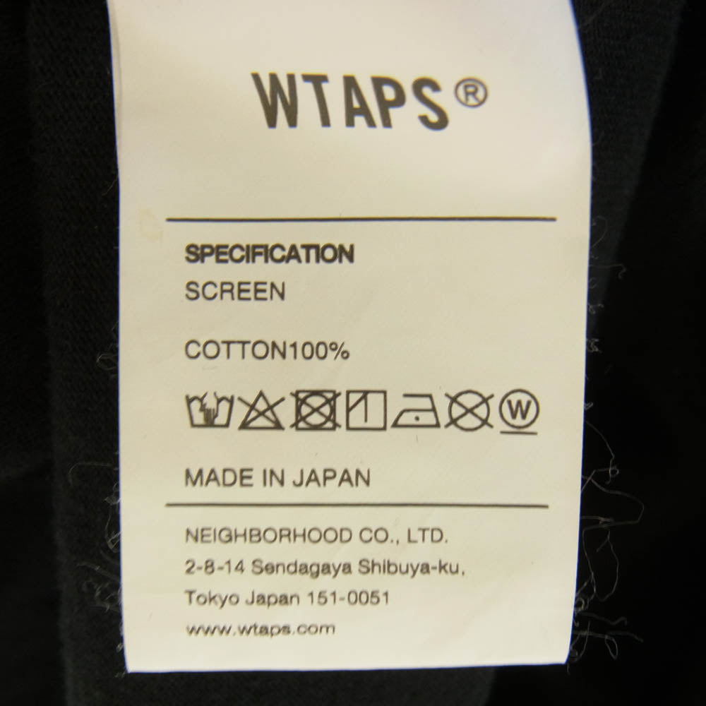 WTAPS ダブルタップス FABRICATION TEE ファブリクッション 半袖 Tシャツ ブラック系 03【中古】