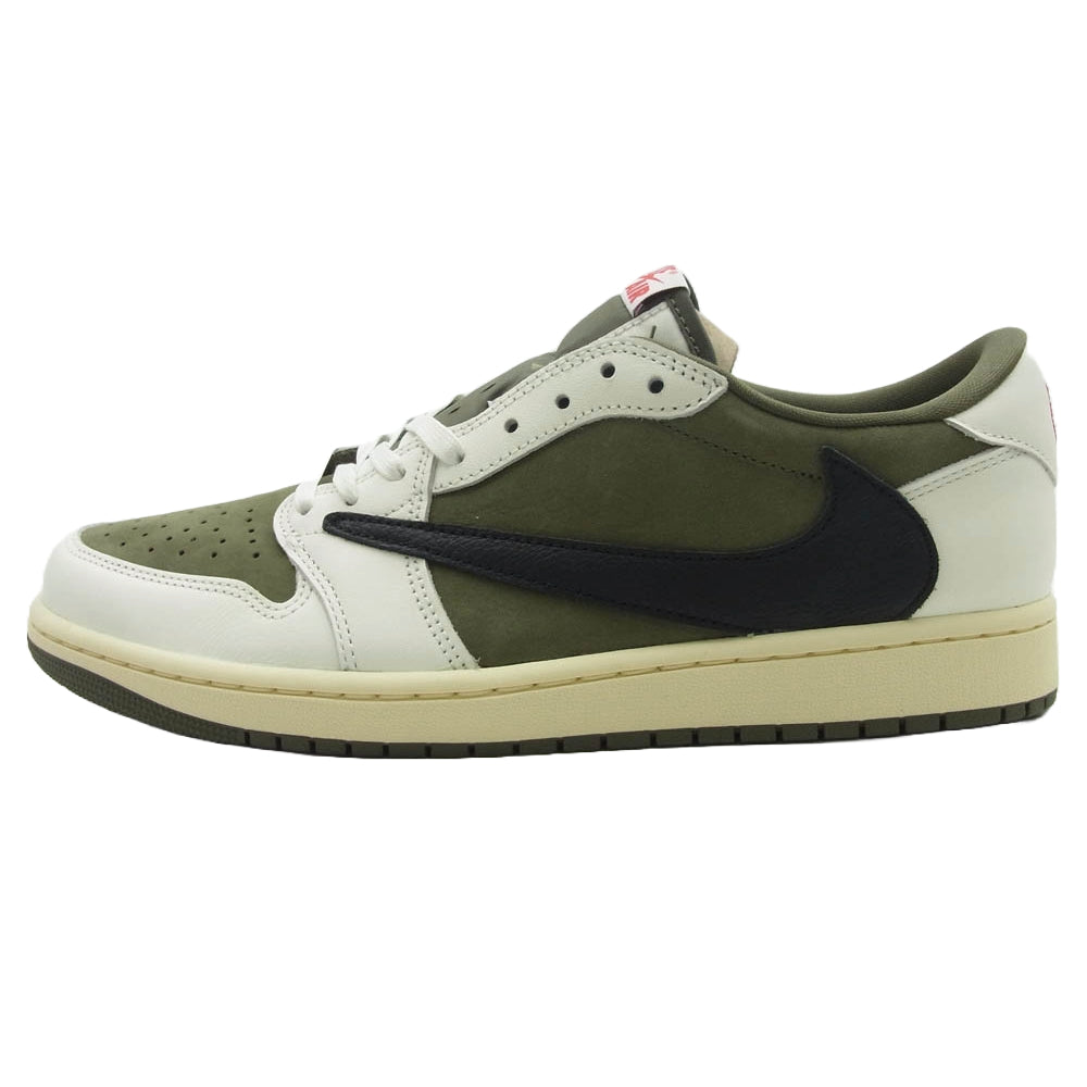 NIKE ナイキ DM7866-200 フェイクバスターズ鑑定済 Travis Scott Air Jordan 1 Low OG SP Reverse Olive トラヴィススコット エアジョーダン1 ロー OG SP リバースオリーブ スニーカー Reverse Olive 28.5cm【新古品】【未使用】【中古】
