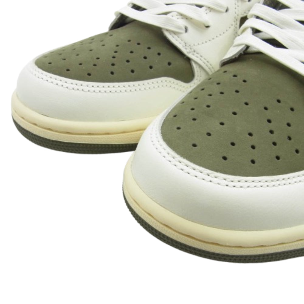 NIKE ナイキ DM7866-200 フェイクバスターズ鑑定済 Travis Scott Air Jordan 1 Low OG SP Reverse Olive トラヴィススコット エアジョーダン1 ロー OG SP リバースオリーブ スニーカー Reverse Olive 28.5cm【新古品】【未使用】【中古】