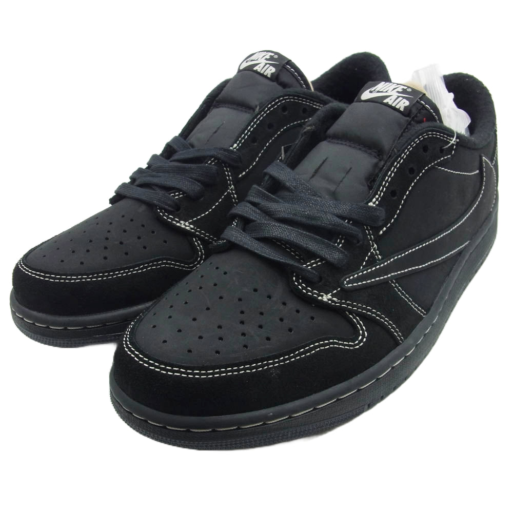 NIKE ナイキ DM7866-001 フェイクバスターズ鑑定済 Travis Scott Air Jordan 1 Low OG SP Black Phantom トラヴィススコット エアジョーダン1 ロー OG SP ブラック ファントム スニーカー ブラック系 28.5cm【新古品】【未使用】【中古】