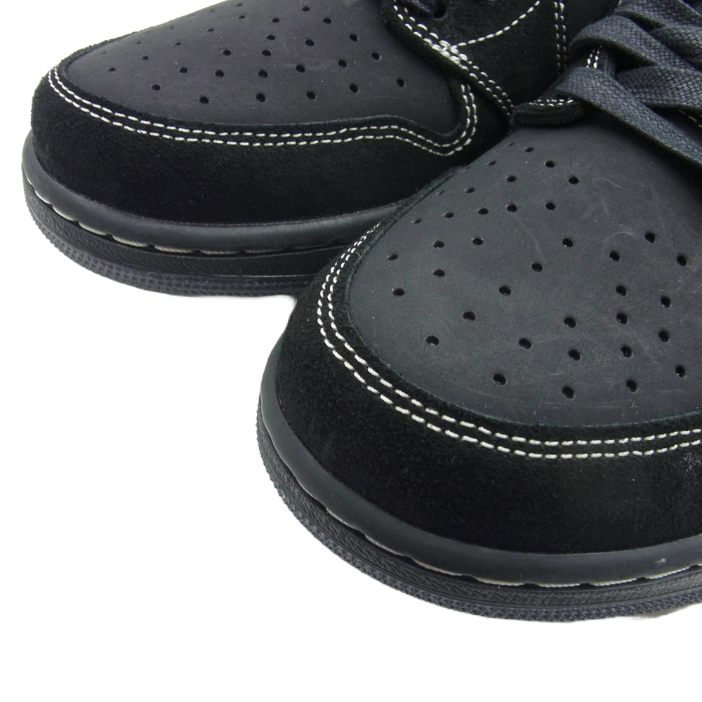NIKE ナイキ DM7866-001 フェイクバスターズ鑑定済 Travis Scott Air Jordan 1 Low OG SP Black Phantom トラヴィススコット エアジョーダン1 ロー OG SP ブラック ファントム スニーカー ブラック系 28.5cm【新古品】【未使用】【中古】