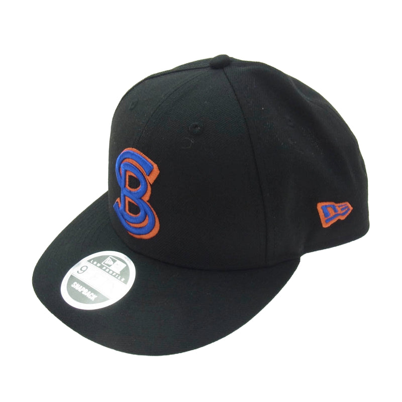NEW ERA ニューエラ × Schott 9FIFTY SNAP BACK CAP TYPE ショット ロゴ キャップ ブラック系【中古】