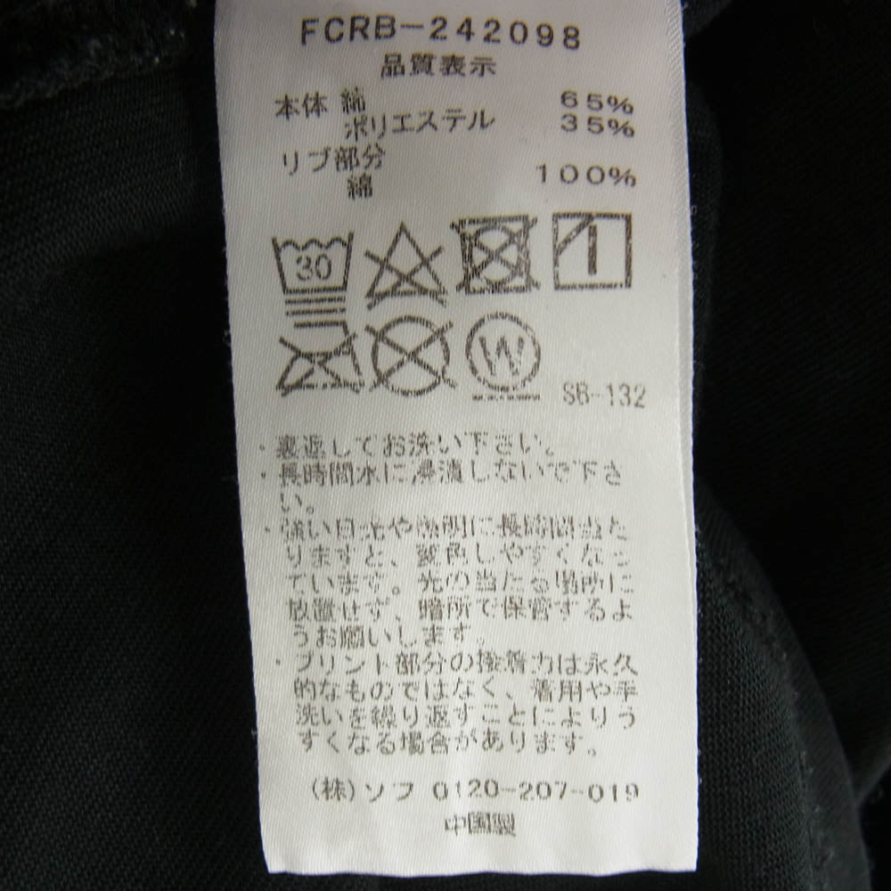 F.C.R.B. エフシーアールビー FCRB-242098 BLURRED BIG LOGO L/S TEAM BAGGY TEE(L BLACK) ビッグ ロゴ チーム バギー 長袖 Tシャツ ブラック L ブラック系 L【中古】