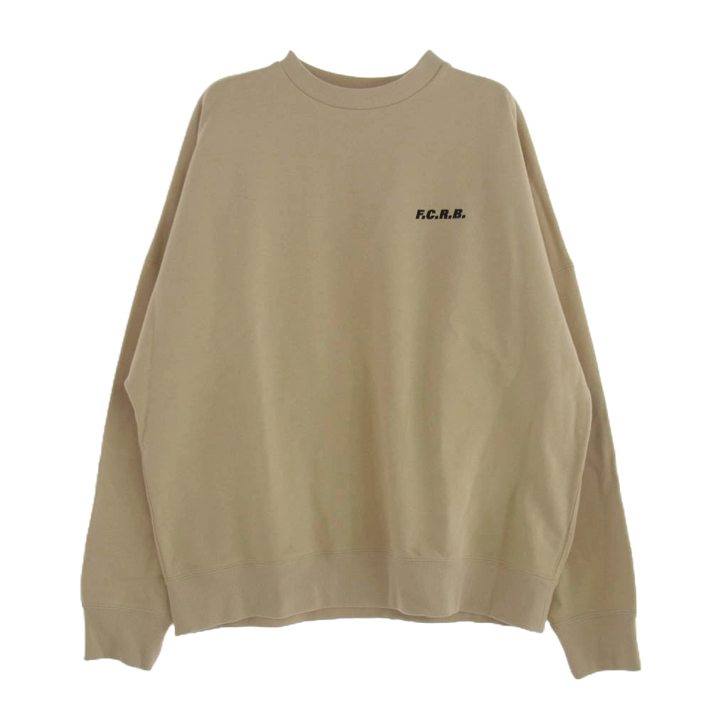 F.C.R.B. エフシーアールビー 25SS FCRB-250078 BIG LOGO CREWNECK BAGGY SWEAT ビッグ ロゴ 刺繍 クルーネック バギー スウェット ベージュ系 L【新古品】【未使用】【中古】
