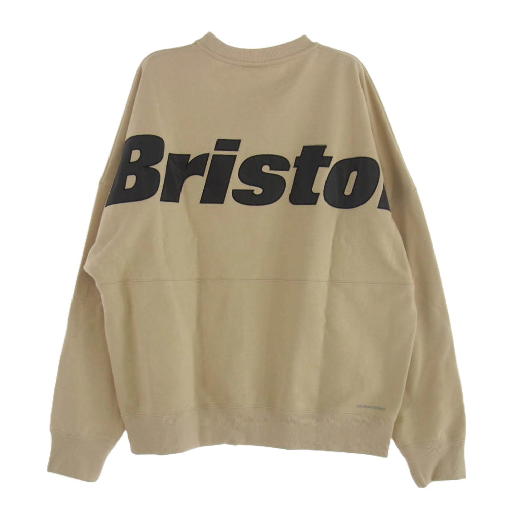 F.C.R.B. エフシーアールビー 25SS FCRB-250078 BIG LOGO CREWNECK BAGGY SWEAT ビッグ ロゴ 刺繍 クルーネック バギー スウェット ベージュ系 L【新古品】【未使用】【中古】