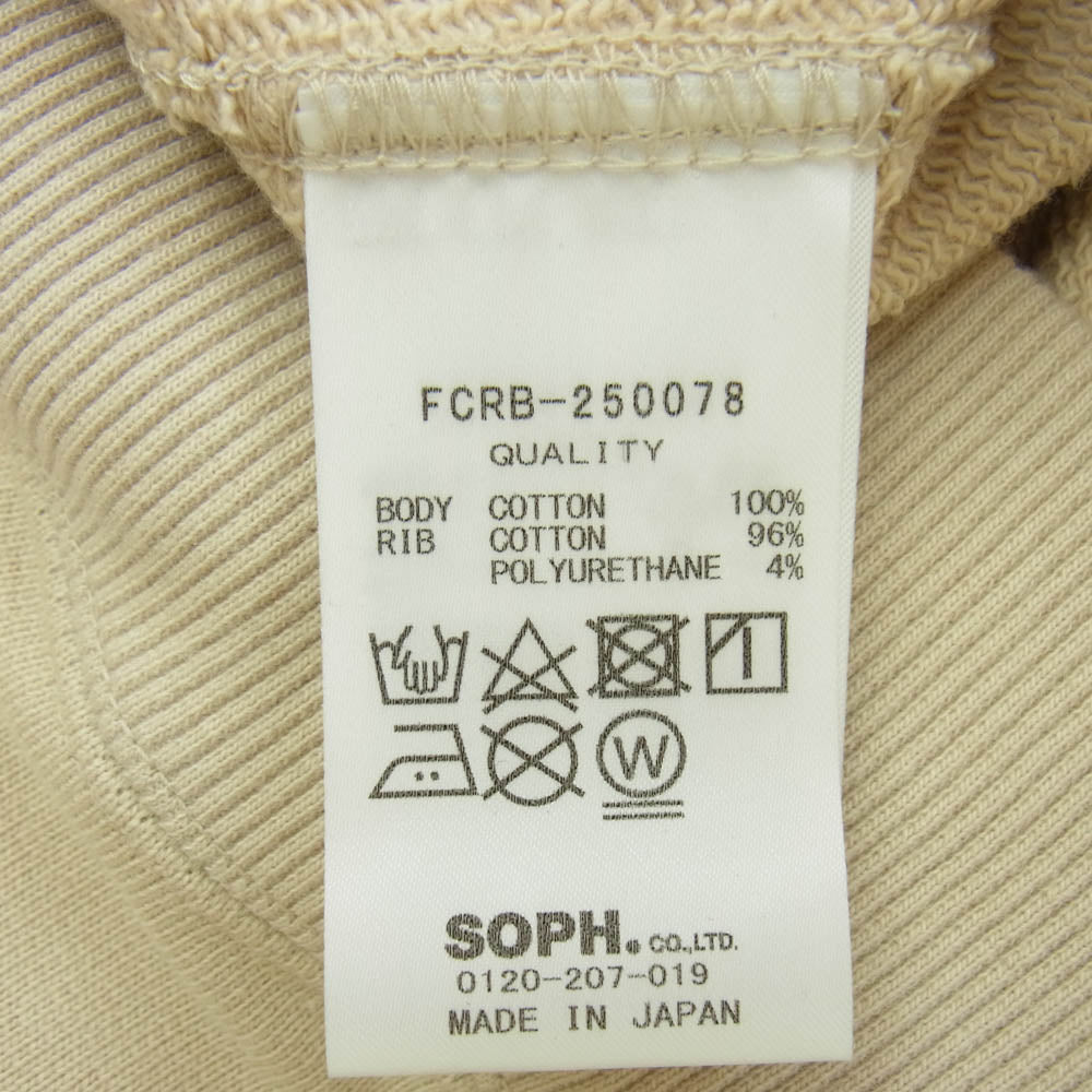 F.C.R.B. エフシーアールビー 25SS FCRB-250078 BIG LOGO CREWNECK BAGGY SWEAT ビッグ ロゴ 刺繍 クルーネック バギー スウェット ベージュ系 L【新古品】【未使用】【中古】