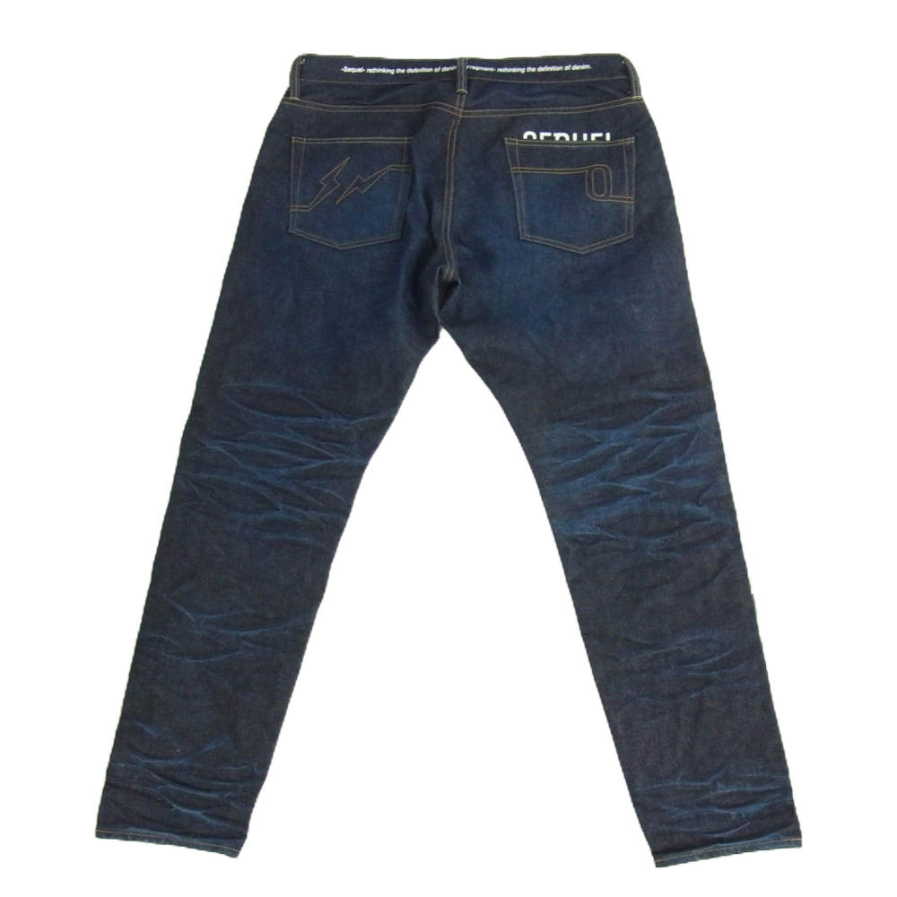 SEQUEL シークエル fragment design セルビッチ デニム パンツ XL インディゴブルー系 XL【中古】