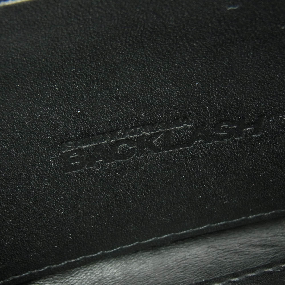 GALCIA ガルシア × BACKLASH バックラッシュ ラウンドジップ レザーウォレット 長財布 ブラック系【中古】