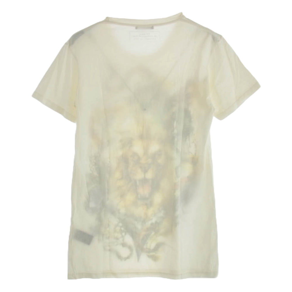 BALMAIN バルマン 14SS キメラプリント クルーネック Tシャツ 半袖カットソー オフホワイト系 XS【中古】