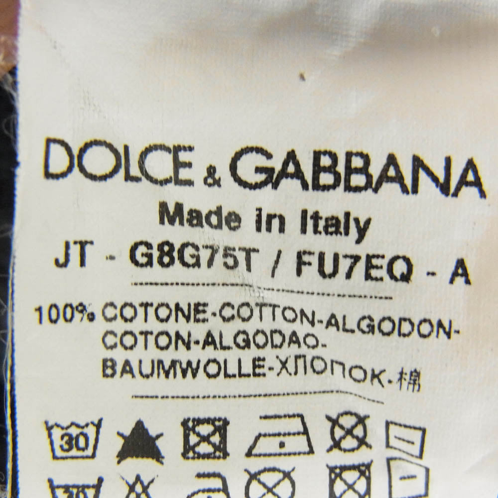 DOLCE&GABBANA ドルチェアンドガッバーナ クルーネック ロングスリーブカットソー 長袖 ブラック系 44【中古】