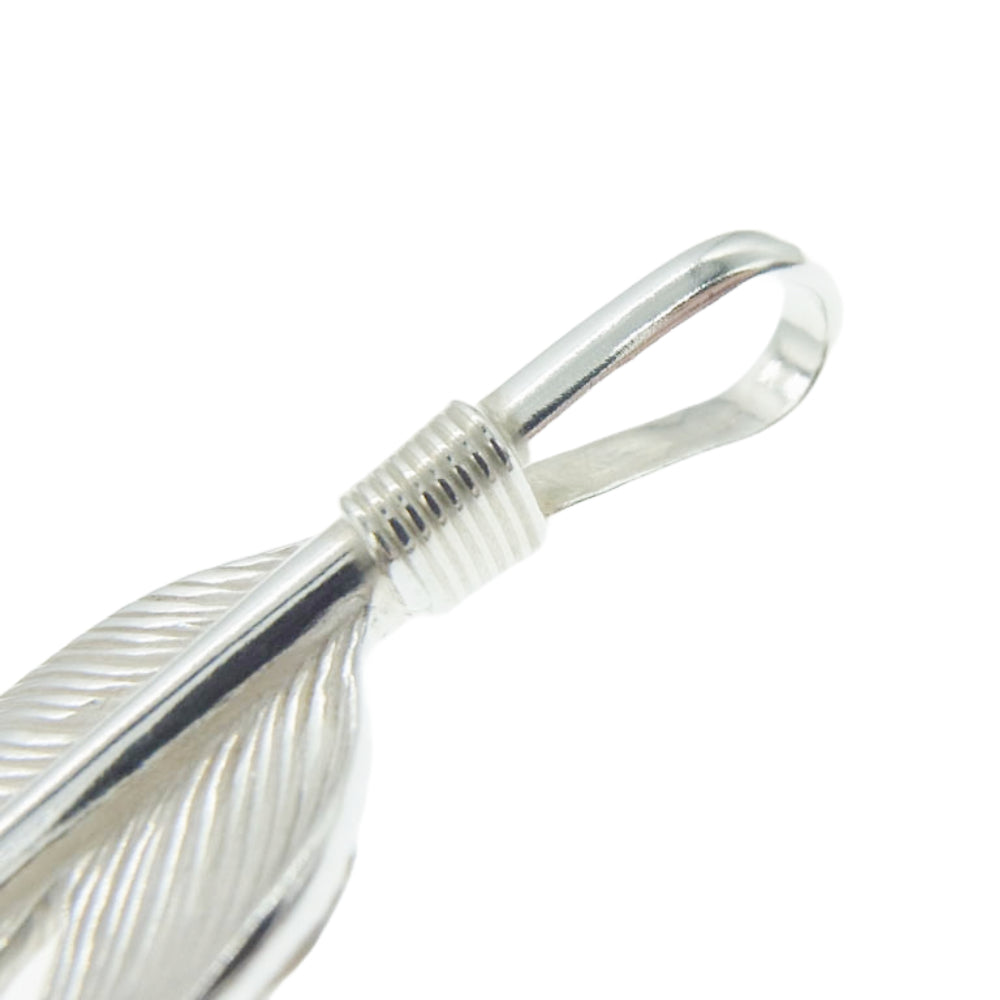 WINGROCK ウィングロック F-2 プレーン SVフェザー ネックレス ペンダント トップ 右向き シルバー系【中古】