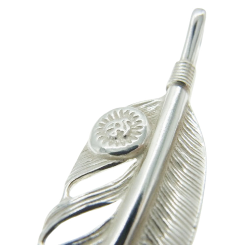 WINGROCK ウィングロック F-2 プレーン SVフェザー ネックレス ペンダント トップ 右向き シルバー系【中古】