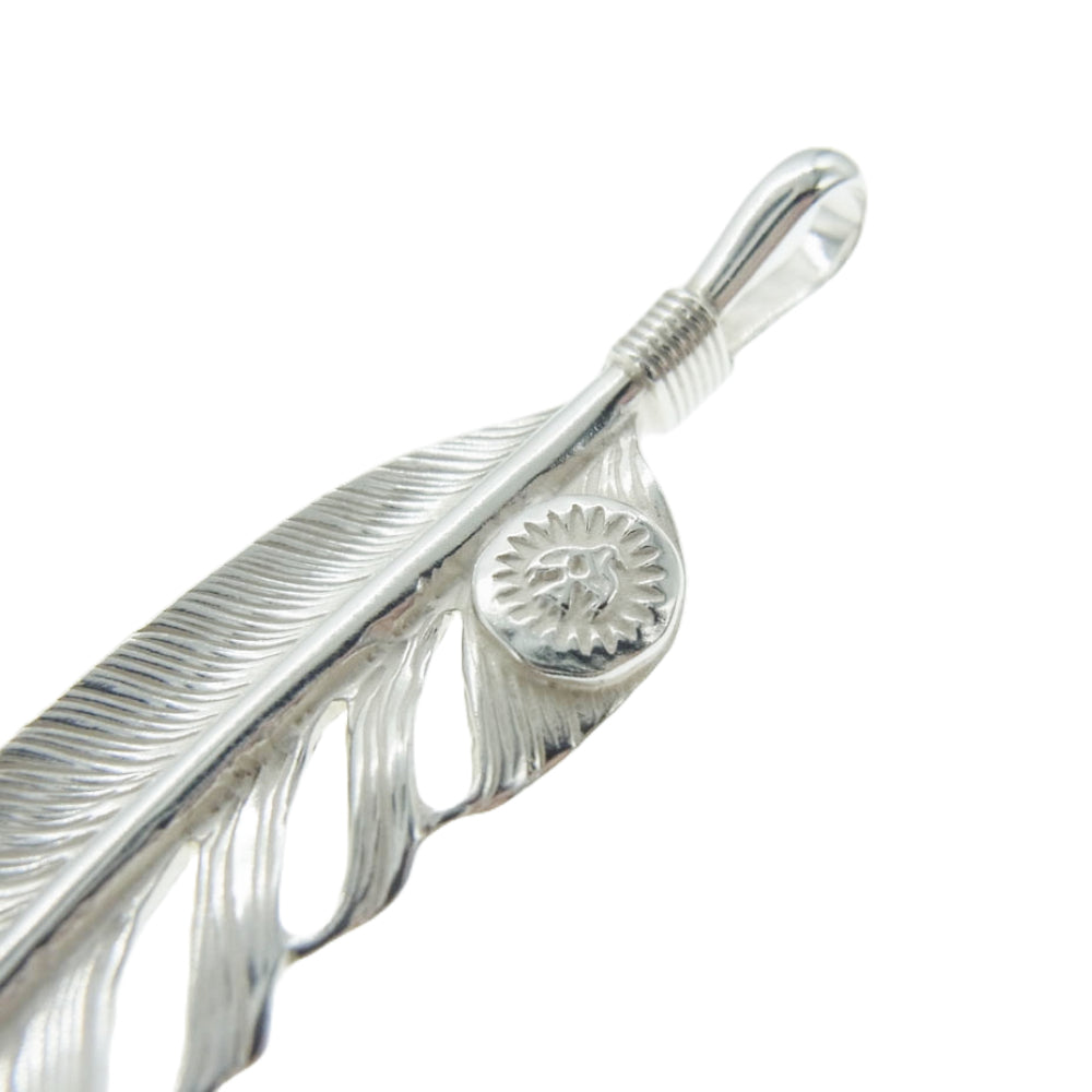 WINGROCK ウィングロック F-2 プレーン SVフェザー ネックレス ペンダント トップ 左向き シルバー系【中古】