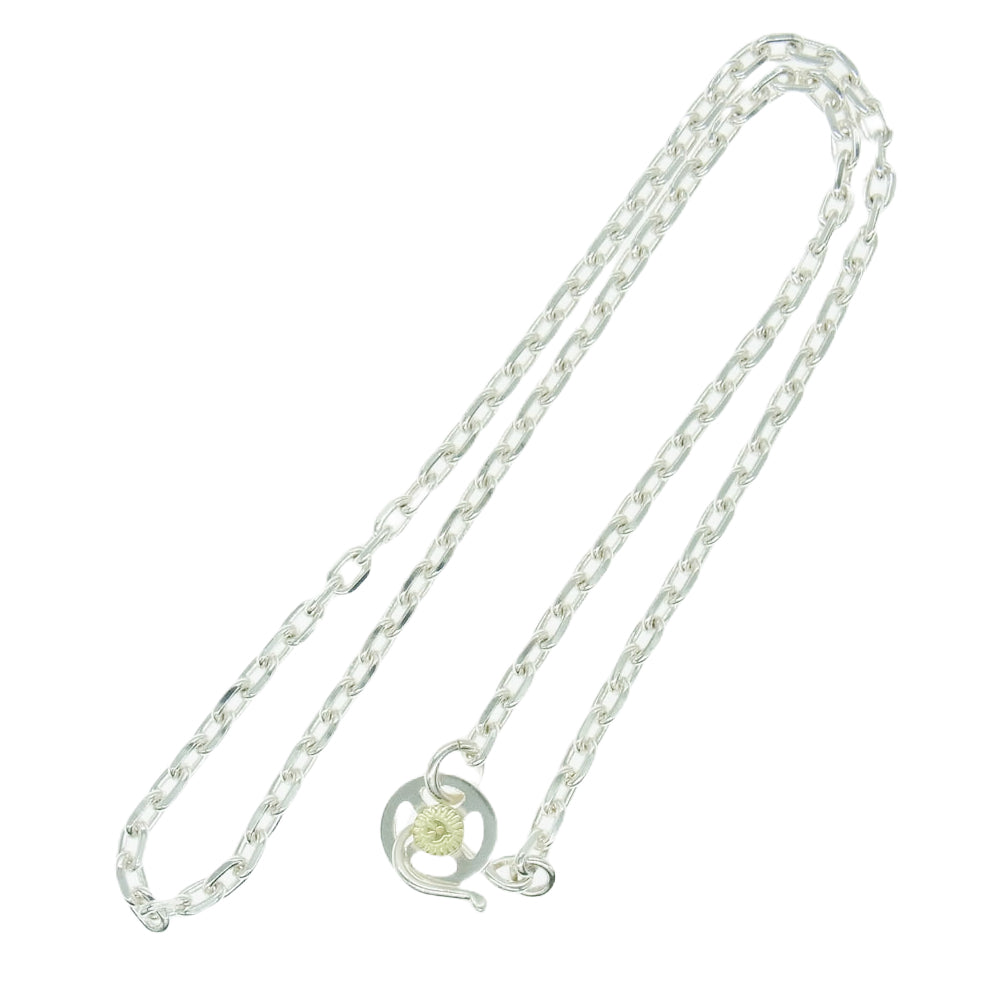 WINGROCK ウィングロック K18 金メタル付き メディスンホイール フック ネックレスチェーン シルバー系【中古】