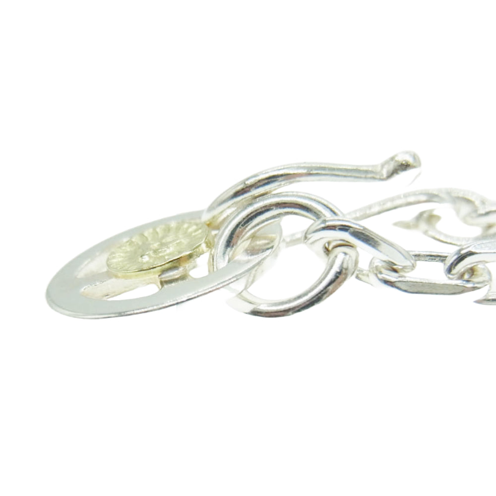 WINGROCK ウィングロック K18 金メタル付き メディスンホイール フック ネックレスチェーン シルバー系【中古】