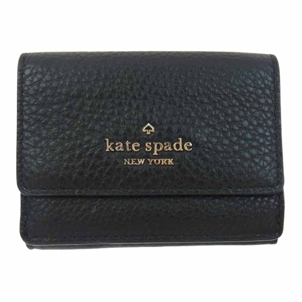 Kate Spade ケイトスペード ３つ折り財布 ウォレット ブラック系【中古】