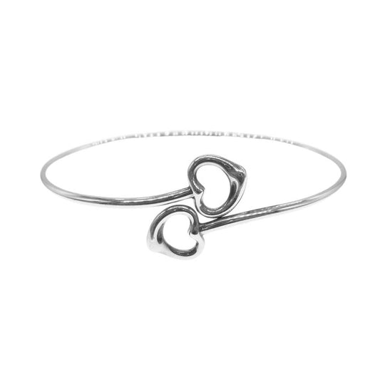 TIFFANY&Co. ティファニー エルサペレッティ ダブル オープン ハート バングル シルバー系【中古】