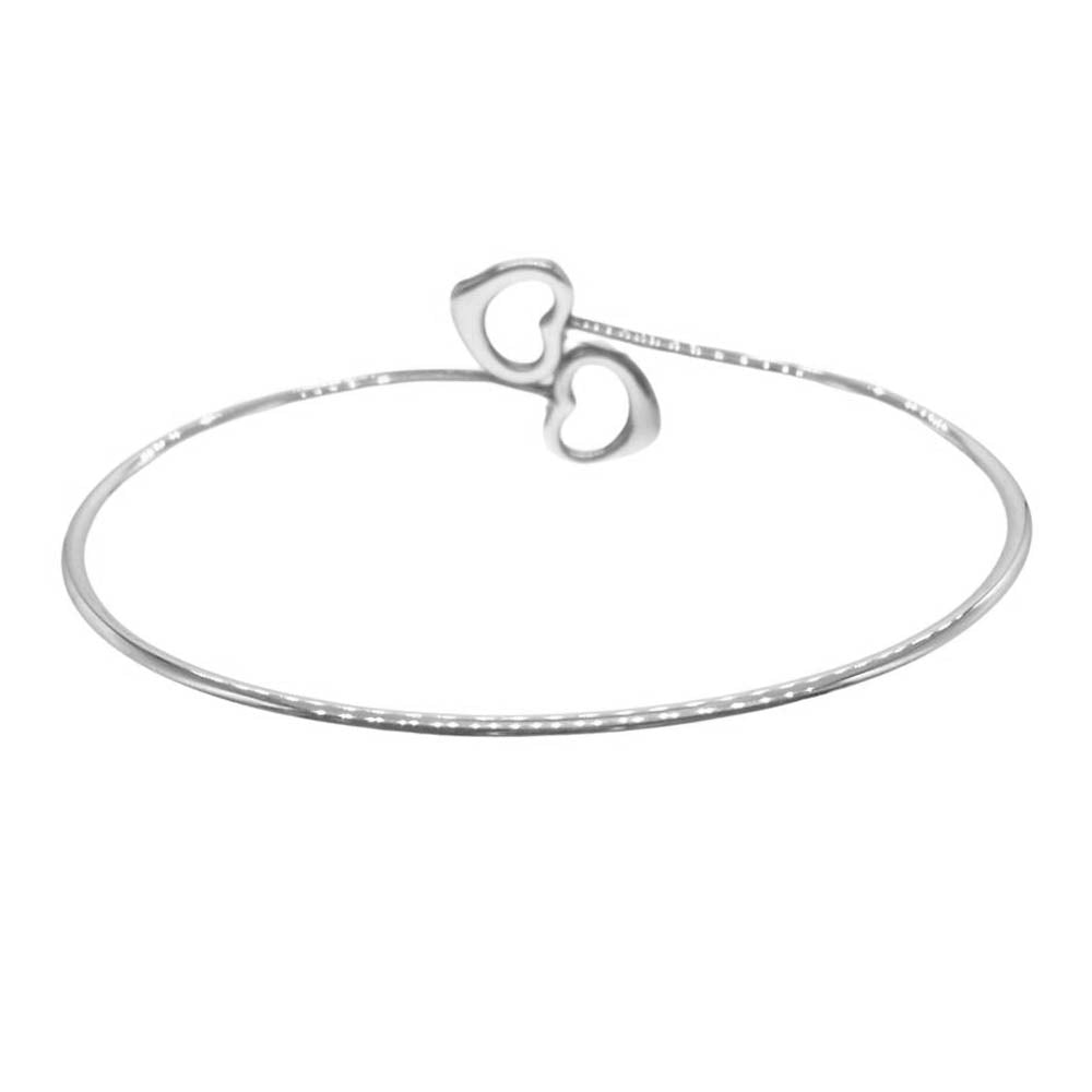 TIFFANY&Co. ティファニー エルサペレッティ ダブル オープン ハート バングル シルバー系【中古】