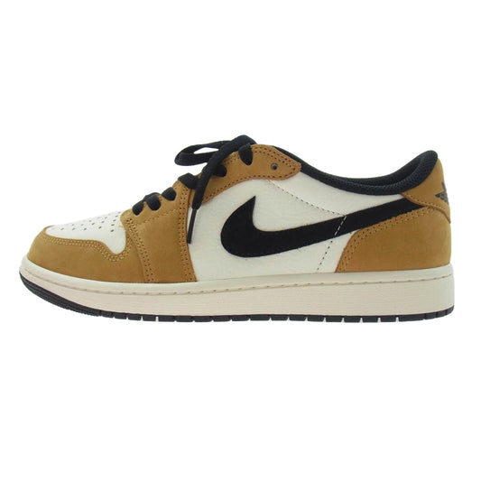 NIKE ナイキ CZ0790-107 Air Jordan 1 Low OG Rookie of the Year/Sail and Golden Harvest エアジョーダン1 ロー OG ルーキー オブ ザ イヤー/セイル アンド ゴールデン ハーベスト ロー スニーカー ホワイト系 ブラウン系 27cm【極上美品】【中古】