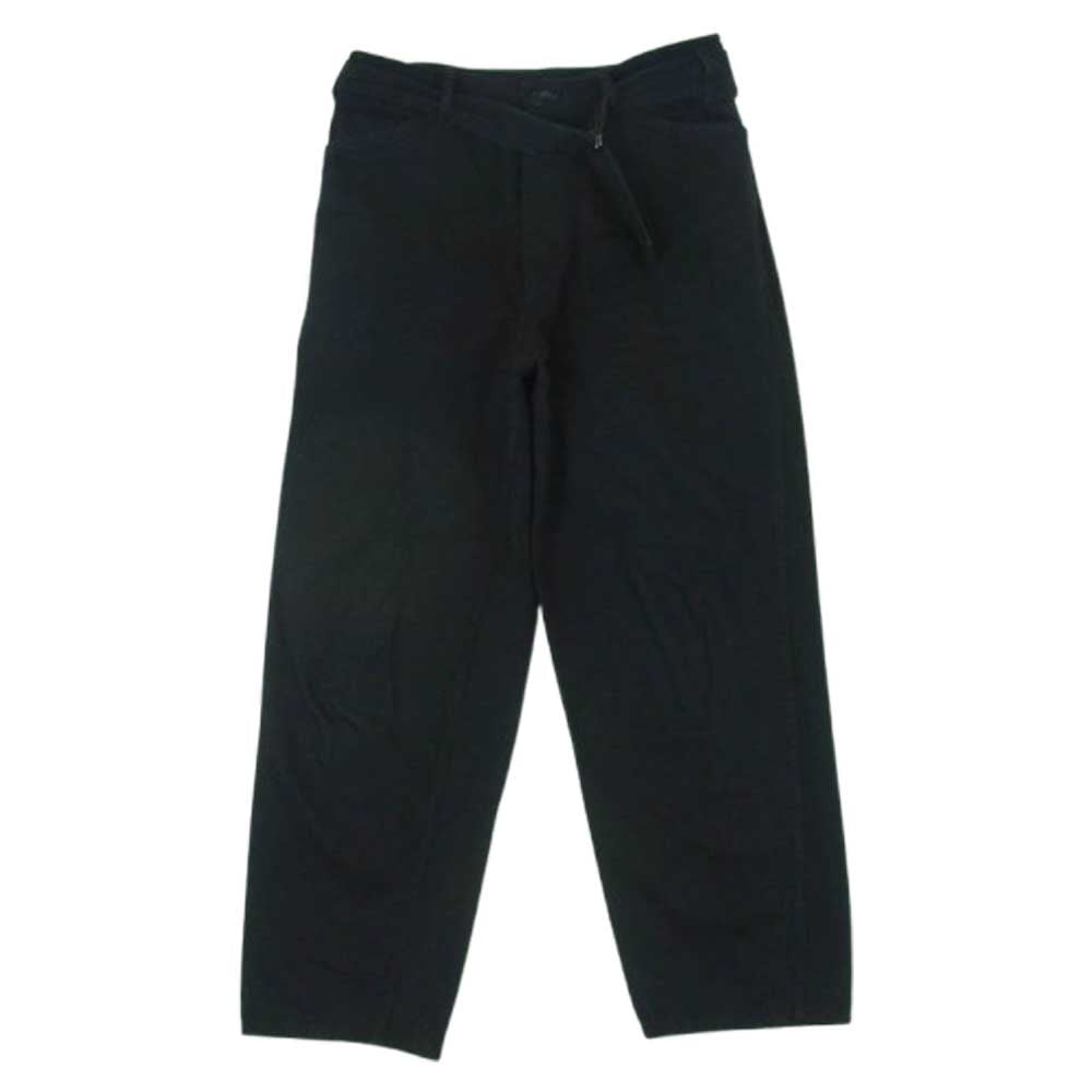 COMOLI コモリ 22AW W03-03001 ベルテッド ワイド ボタンフライ デニム パンツ 日本製 ブラック系 1【中古】