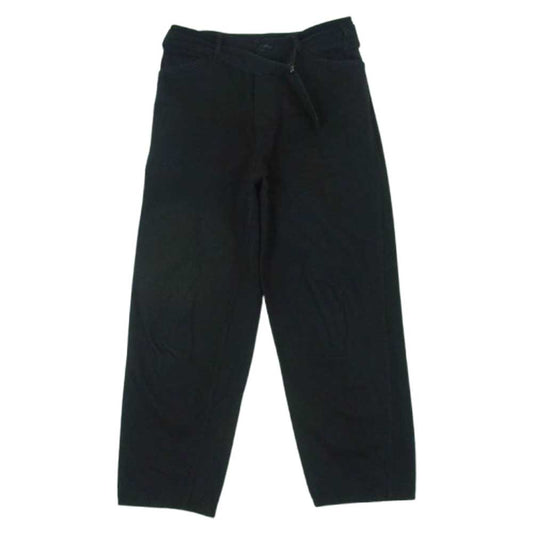 COMOLI コモリ 22AW W03-03001 ベルテッド ワイド ボタンフライ デニム パンツ 日本製 ブラック系 1【中古】