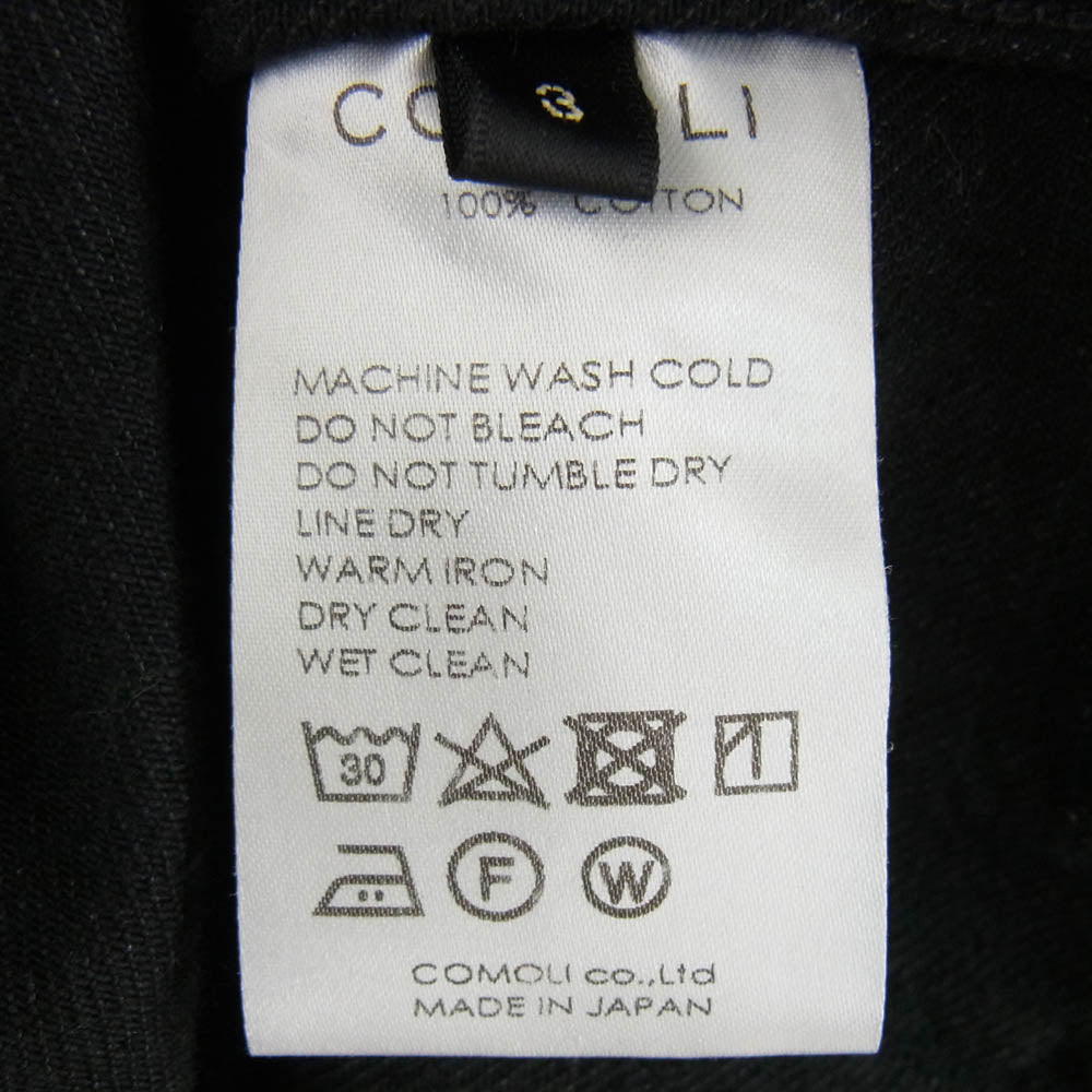 COMOLI コモリ 22AW W03-01001 デニム ジャケット ブラック系 3【中古】