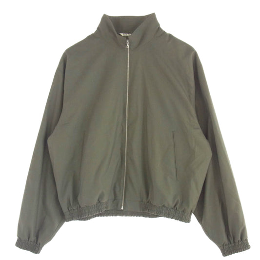AURALEE オーラリー A24AB01WT SUPER FINE TROPICAL WOOL ZIP BLOUSON ジップアップ ウール ブルゾン ジャケット カーキ系 5【中古】