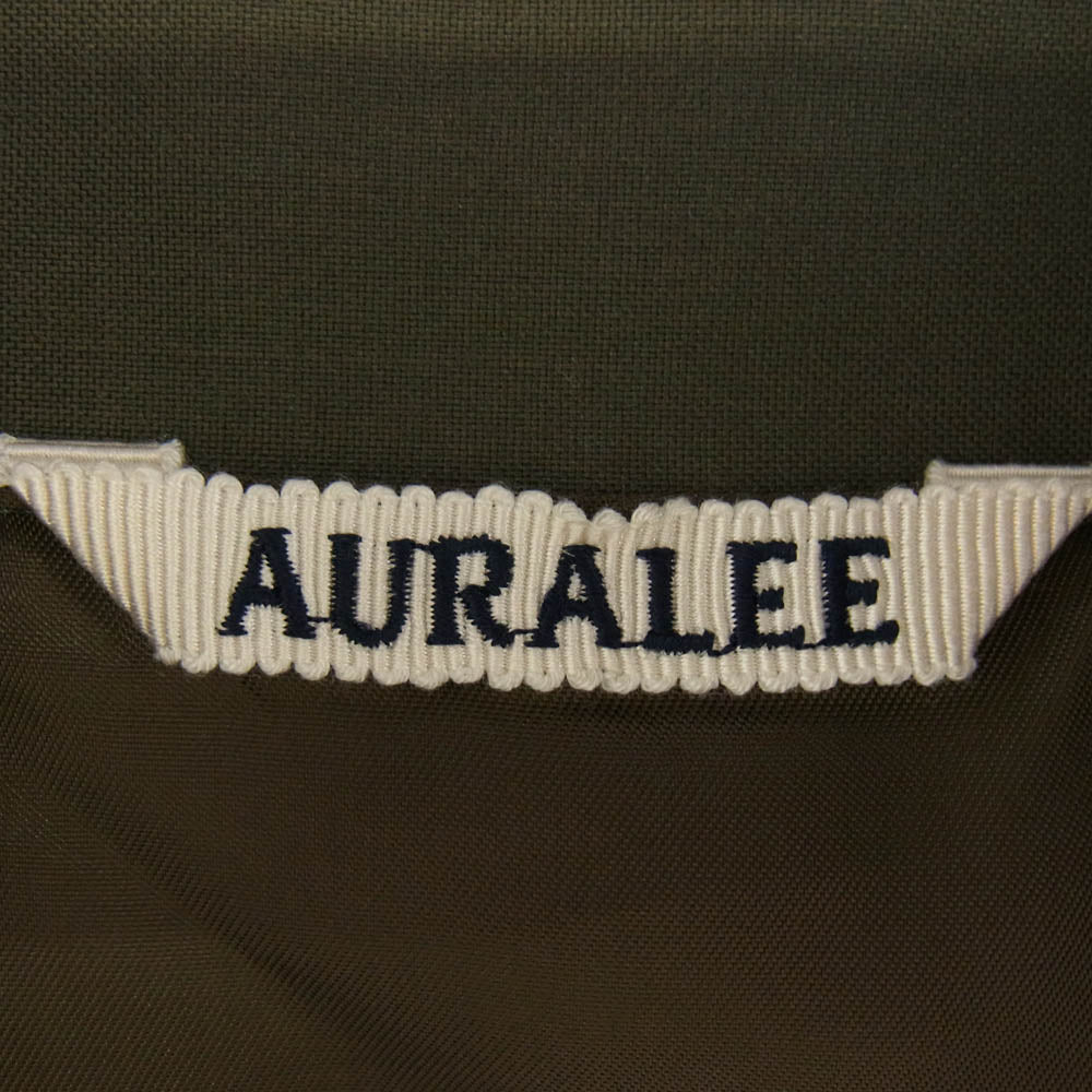 AURALEE オーラリー A24AB01WT SUPER FINE TROPICAL WOOL ZIP BLOUSON ジップアップ ウール ブルゾン ジャケット カーキ系 5【中古】