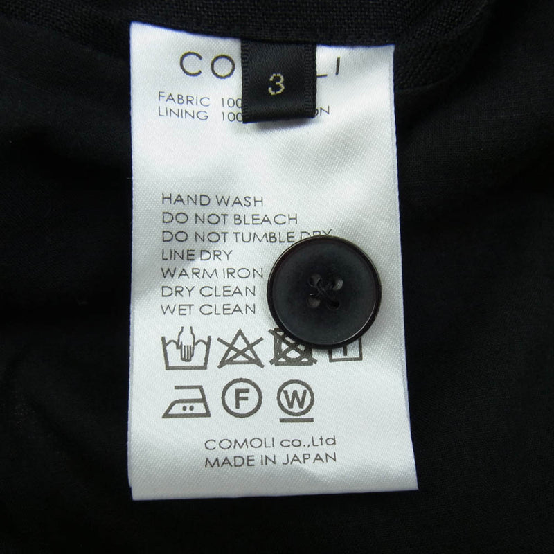 COMOLI コモリ 24SS Z01-01007 カナパ ジップ ショート ジャケット 