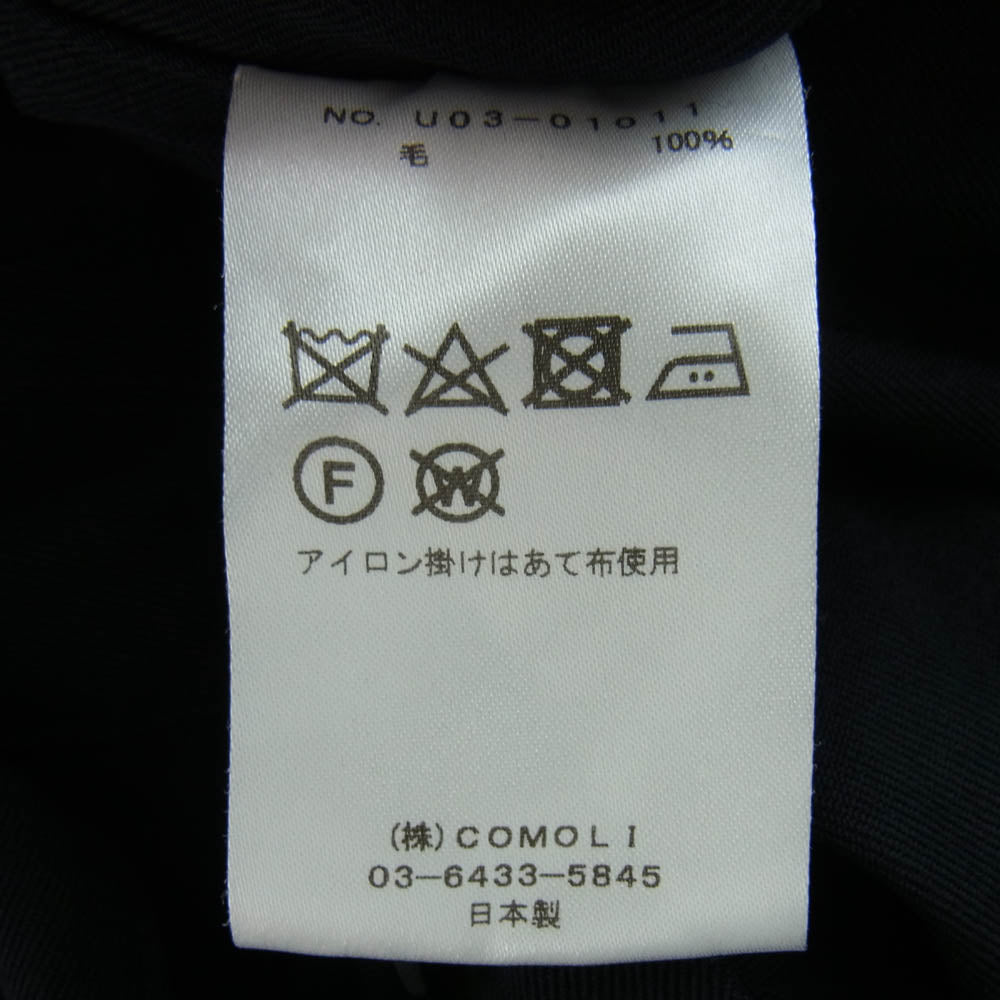 COMOLI コモリ 21AW U03-01011 ウールギャバ オールインワン ダークネイビー系 3【中古】
