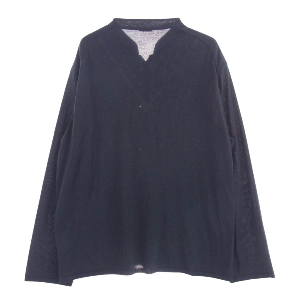 COMOLI コモリ 23SS X01-06005 カシミヤ シルク ニット ジャケット カーディガン ダークネイビー系 3【中古】