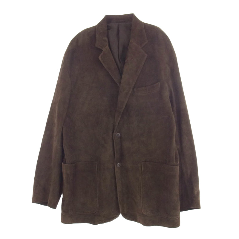 COMOLI コモリ 24AW A03-01016 スエード レザー 2B テーラード ジャケット ブラウン系 3【中古】