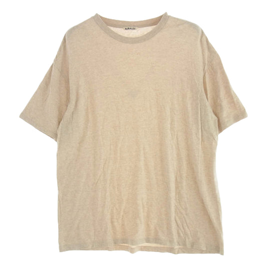 AURALEE オーラリー AOOT01ST SEAMLESS CREW NECK TEE シームレス クルーネック Tシャツ 半袖カットソー ベージュ系 5【中古】