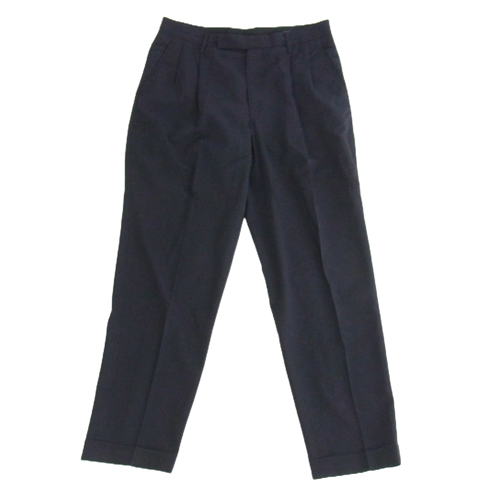 COMOLI コモリ 22SS V01-03003 WOOL 2TUCK PANTS ウール 2タック パンツ ネイビー系 2【中古】