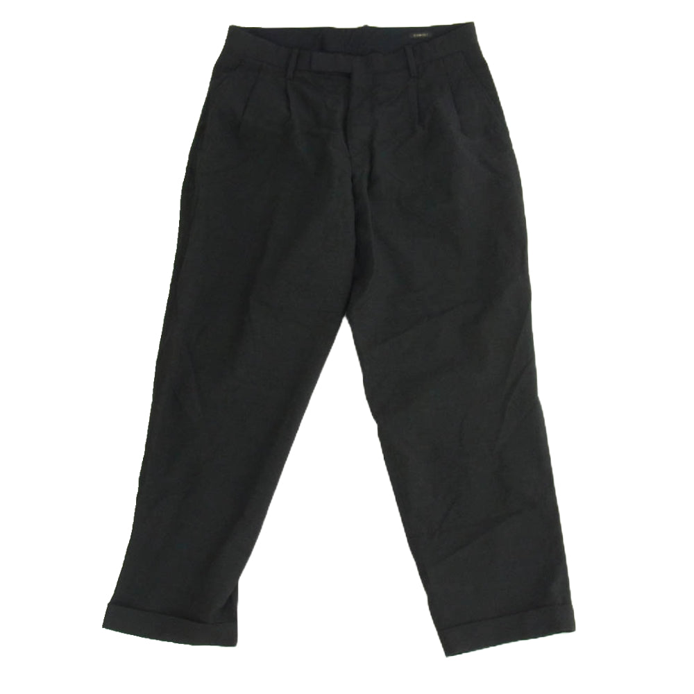 COMOLI コモリ 23SS X01-03005 WOOL 2TUCK PANTS ウール 2タック パンツ ブラック系 チャコール系 3【中古】