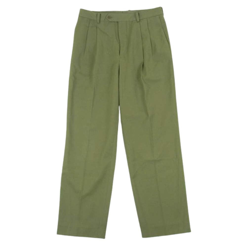 AURALEE オーラリー 24SS A24SP03MG LIGHT WOOL MAX GABARDINE TWO-TUCK SLACKS ライト ウール マックス ギャバジン 2タック スラックス グリーン系 4【中古】