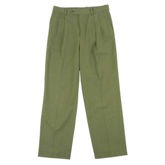 AURALEE オーラリー 24SS A24SP03MG LIGHT WOOL MAX GABARDINE TWO-TUCK SLACKS ライト ウール マックス ギャバジン 2タック スラックス グリーン系 4【中古】