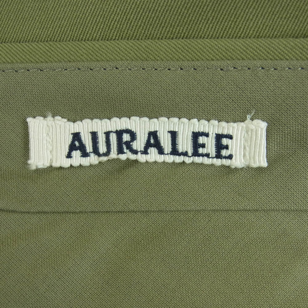 AURALEE オーラリー 24SS A24SP03MG LIGHT WOOL MAX GABARDINE TWO-TUCK SLACKS ライト ウール マックス ギャバジン 2タック スラックス グリーン系 4【中古】