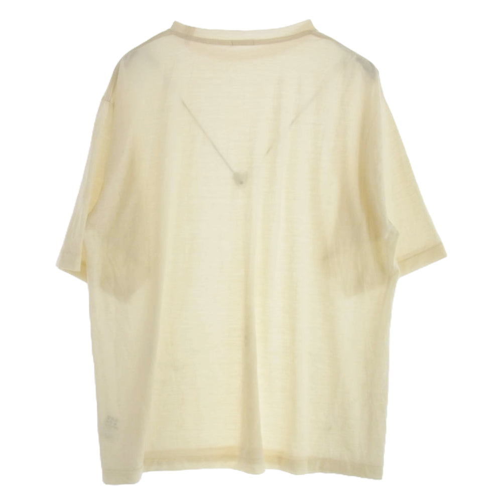 COMOLI コモリ 24SS Z01-05030 サマーウール Tシャツ 半袖 カットソー オフホワイト系 クリーム系 3【中古】