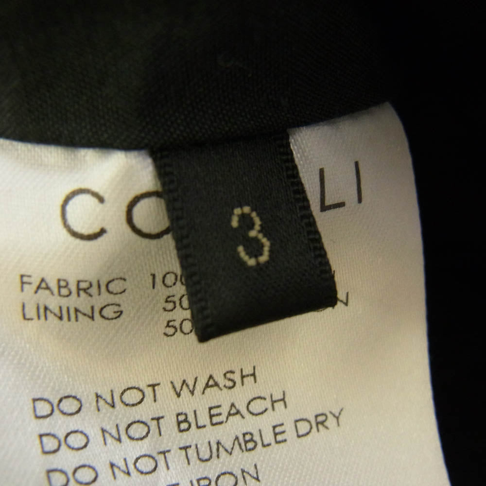 COMOLI コモリ 24AW A03-03015 SHRINKED WOOL PARACHUTE PANTS 縮絨 シュクジュウ ウール パラシュート パンツ ブラック系 3【中古】