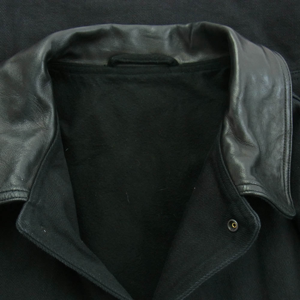 COMOLI コモリ 24AW A03-01027 デニム レザー ワークジャケット ブラック系 3【中古】