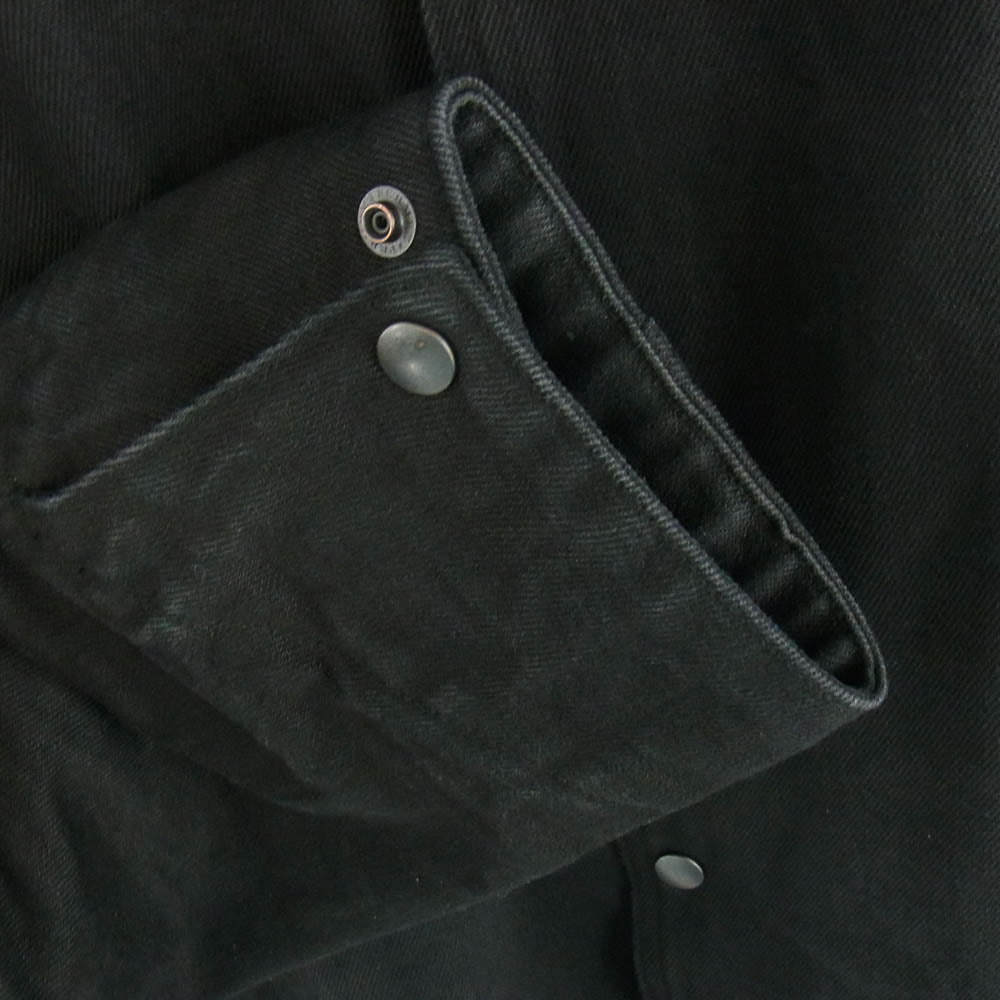 COMOLI コモリ 24AW A03-01027 デニム レザー ワークジャケット ブラック系 3【中古】
