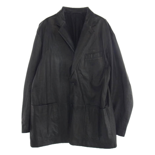 COMOLI コモリ 23AW Y03-01021 シープスキン 2B ジャケット レザー テーラードジャケット ブラック系 3【中古】